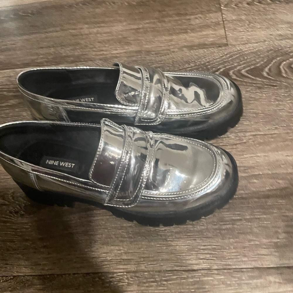 Nine West Silver Women’s Loafers